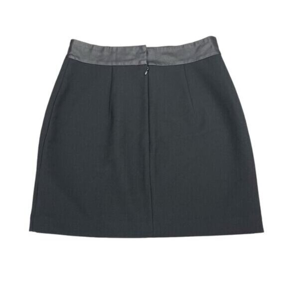 & OTHER STORIES Womens Faux Leather Polyester Blend Black Mini Pencil Skirt 6 - Picture 4 of 4